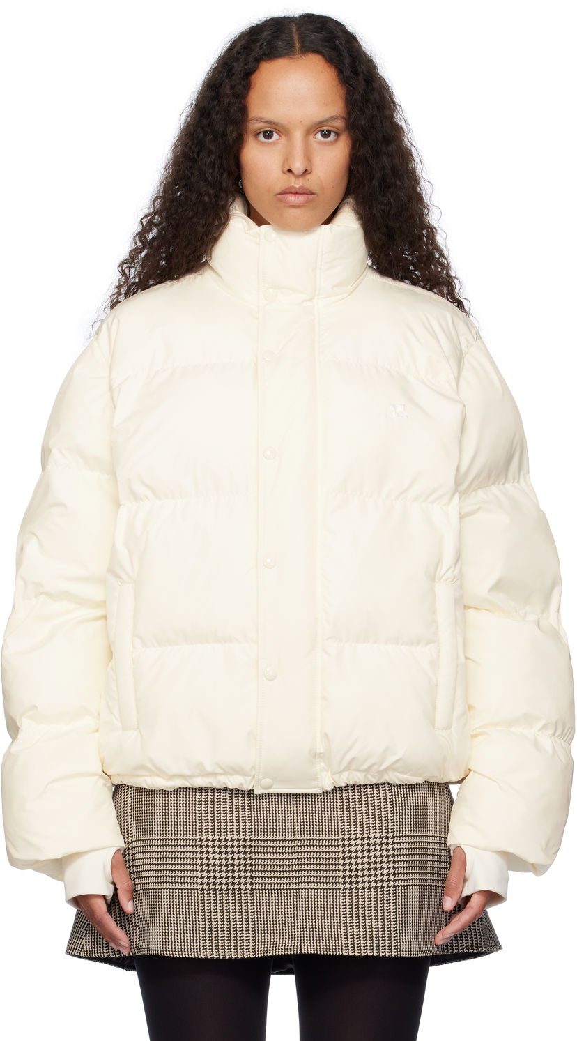 Pernata jakna Courrèges Courrèges Insulated Puffer Jacket Bijela | 323CMA105PL0112