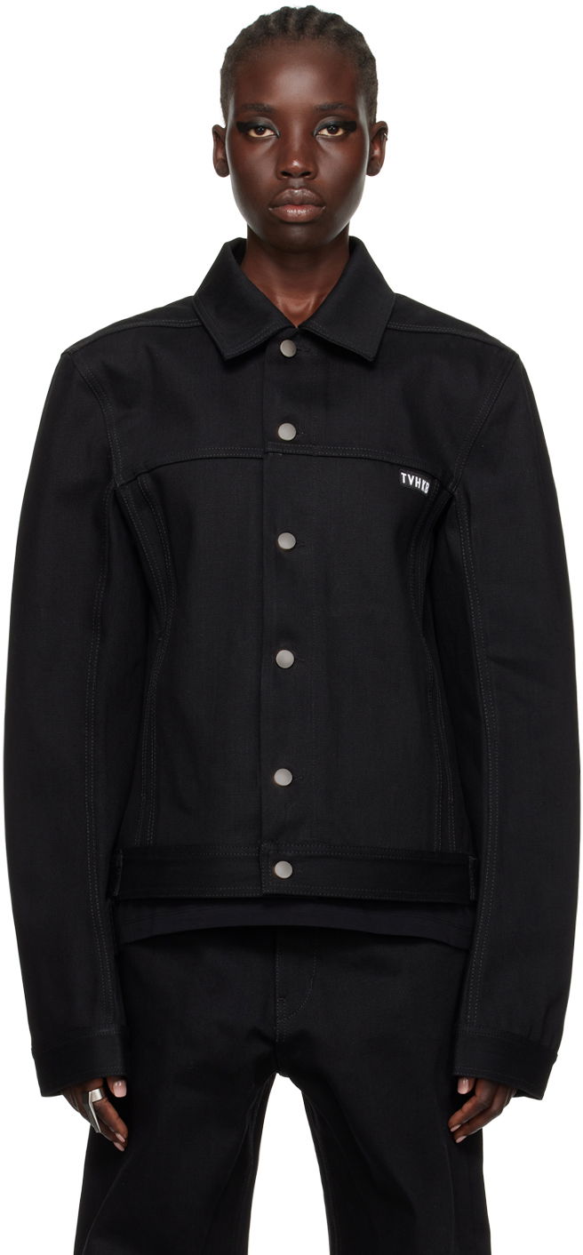 Jakna Rick Owens SSENSE x TVHKB Edition Denim Jacket Crna | RN02C4758 HBLKP5, 0