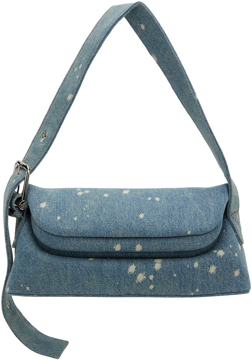 Torba za rame OSOI Bleached Denim Shoulder Bag Plava | 24SB010-16-04