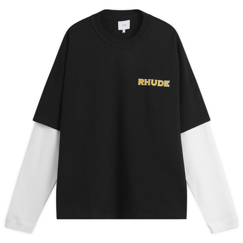 Majica kratkih rukava Rhude Rhude Double-Layered T-Shirt, Size Large Crna | RHPF25TT19012-3028