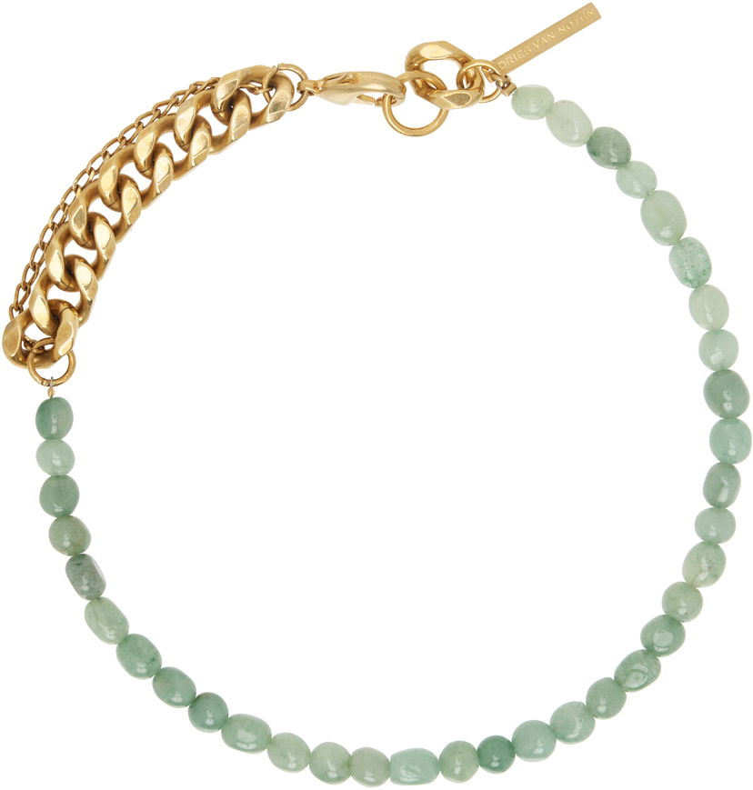 Narukvica Dries Van Noten Dries Van Noten Stone Chain Bracelet Zelena | 251-028200-092