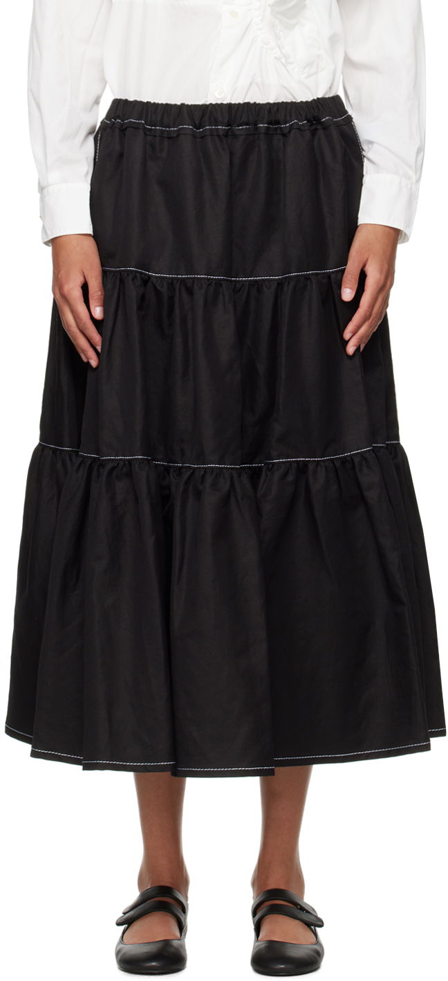 Suknja Comme des Garçons Comme Des Garçons Tiered Midi Skirt Crna | TM-S026-051, 0