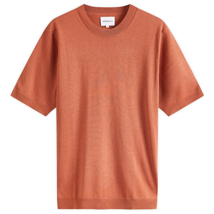 Majica kratkih rukava NORSE PROJECTS Rhys Knitted Narančasta | N45-0600-5046