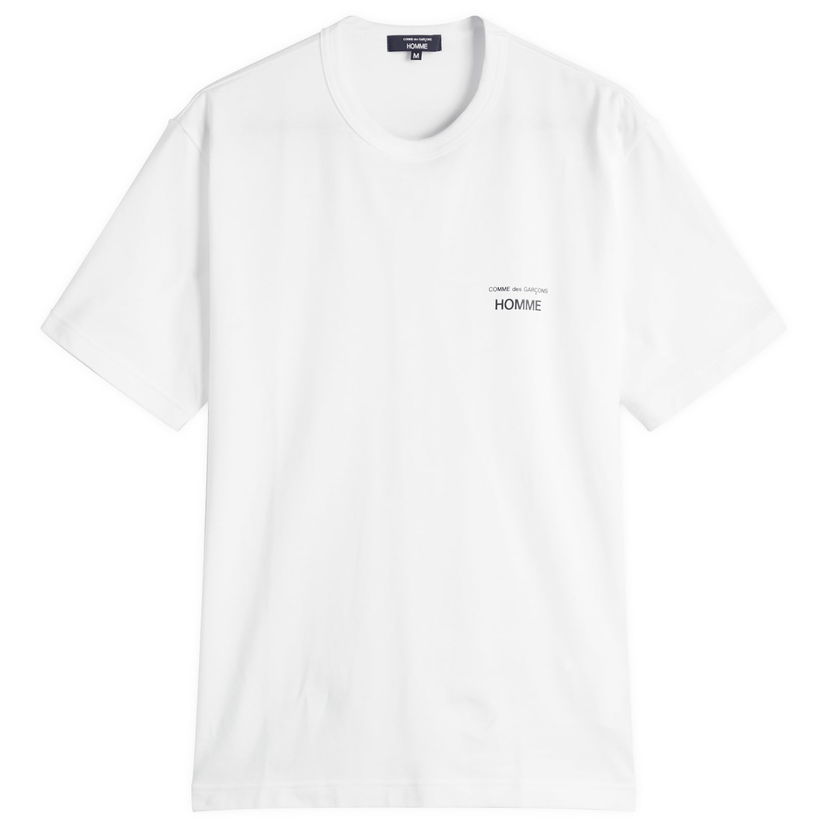 Majica kratkih rukava Comme des Garçons Homme Logo T-Shirt, Size Large Bijela | HP-T101-W25-3