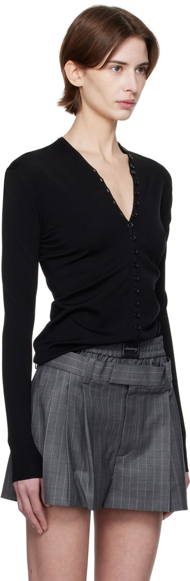 Džemper Alexander Wang Alexander Wang Long-Sleeve Button Cardigan Crna | 1KC1253017, 1