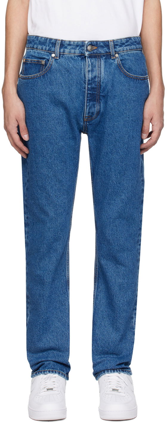 Jeans Palm Angels Monogram Jeans Tamnoplava | PMYA039R24DEN0014010