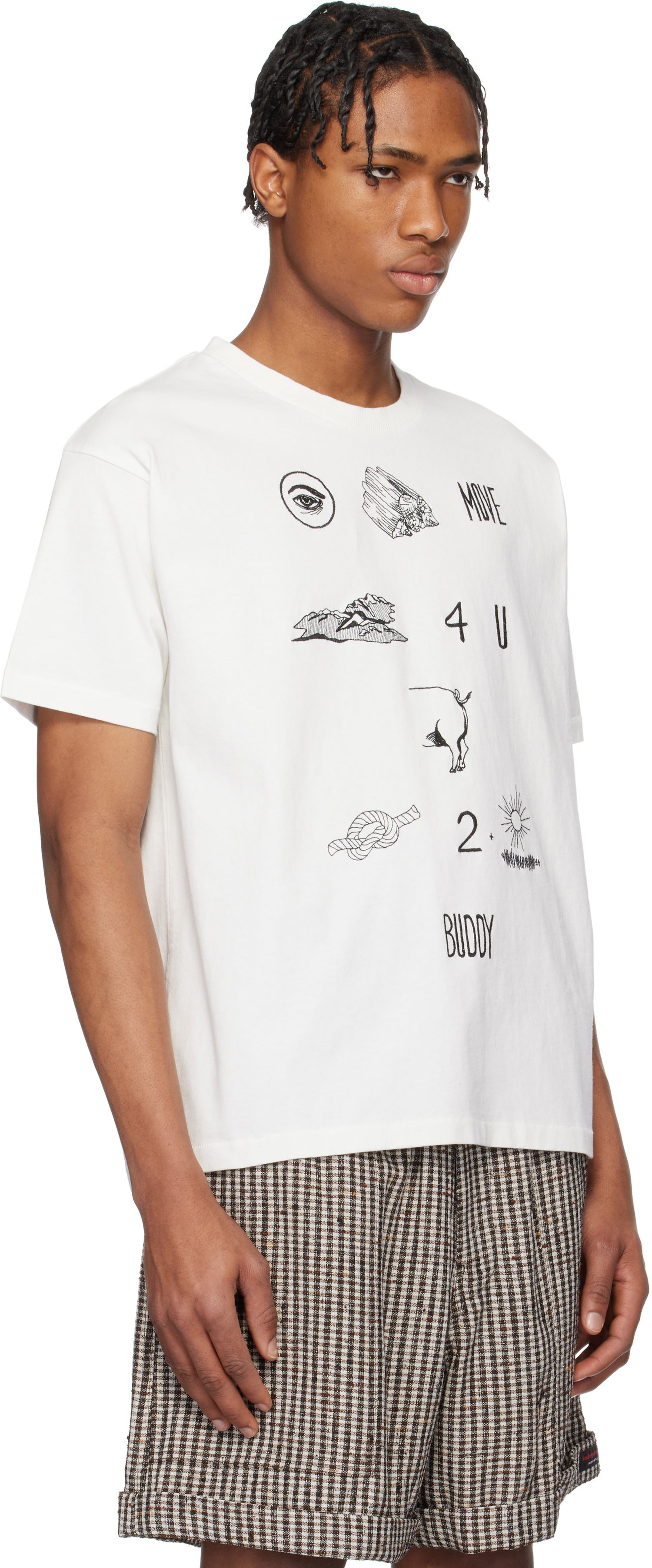 Majica kratkih rukava Bode Bode Rebus Graphic T-Shirt Bijela | MRS25CS001, 1