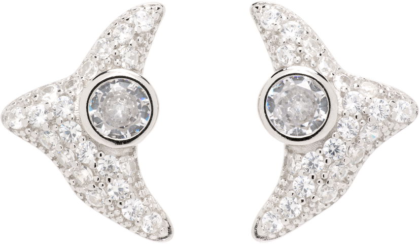 Naušnice Collina Strada Collina Strada Trigon Crystal Stud Earrings Metalik | XX1087