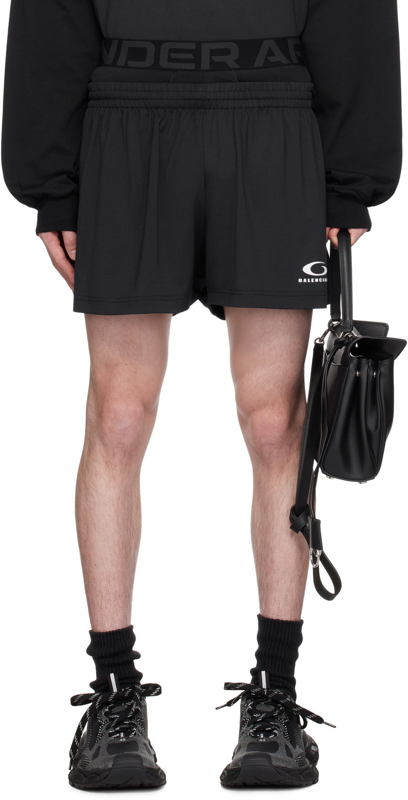 Kratke hlače Balenciaga Under Armour Edition Running Shorts Crna | 815709TRVY1