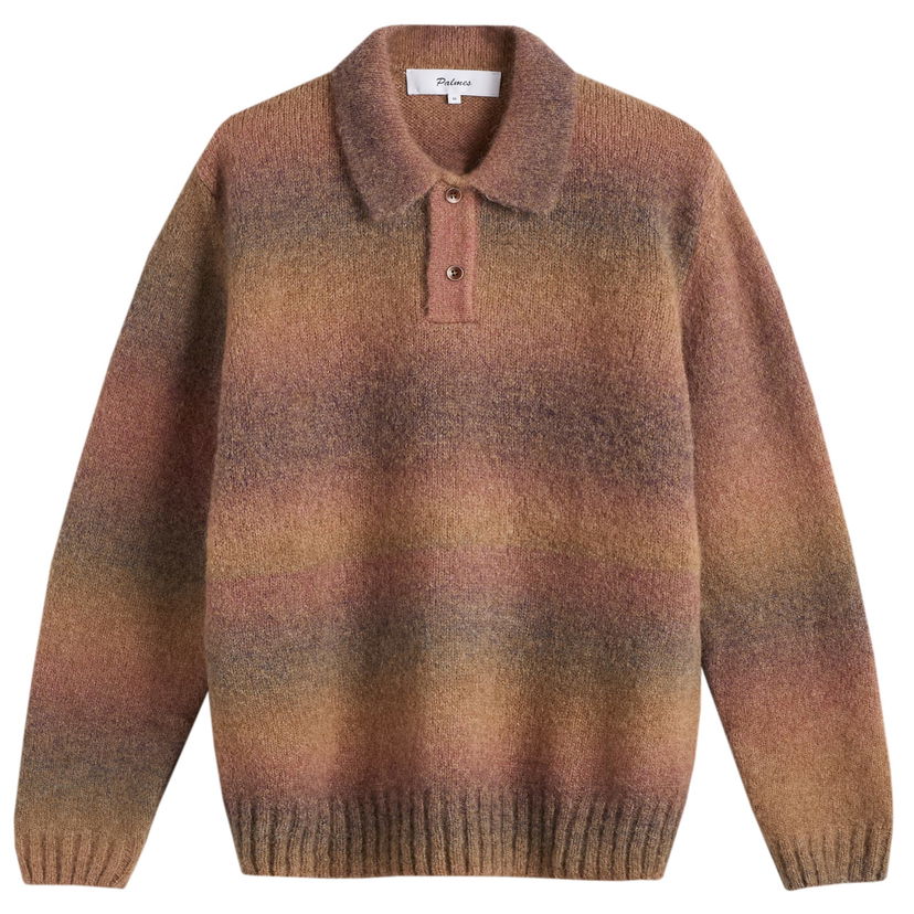 Džemper Palmes Alpaca Long Sleeve Knit Polo Smeđa | P40-0025-121
