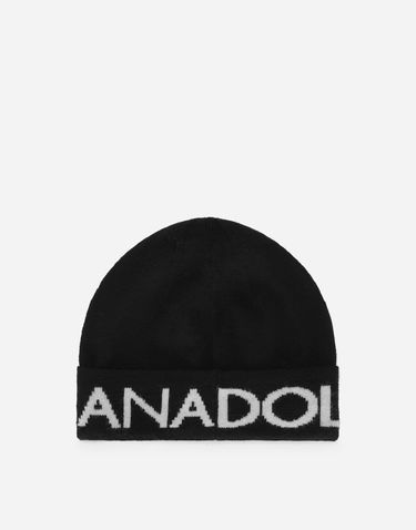 Kapica Dolce & Gabbana Dolce & Gabbana Wool Knit Hat With Jacquard Logo Crna | LBKHA2JCVM6N0000, 1