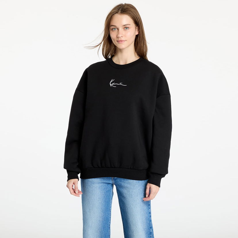 Dukserice Karl Kani Small Signature Essential OS Crew Black Crna | KW-CR021-001-01