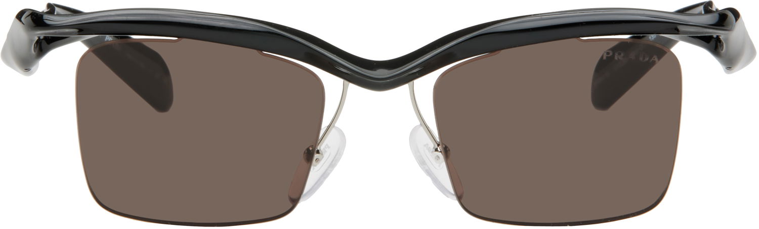 Sunčane naočale Prada Prada Twisted Frame Square Sunglasses Crna | 0PR A15S 8056262076125, 0