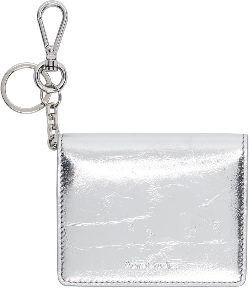 Privjesci za ključeve Acne Studios Acne Studios Folded Leather Wallet Keychain Metalik | CG0285-
