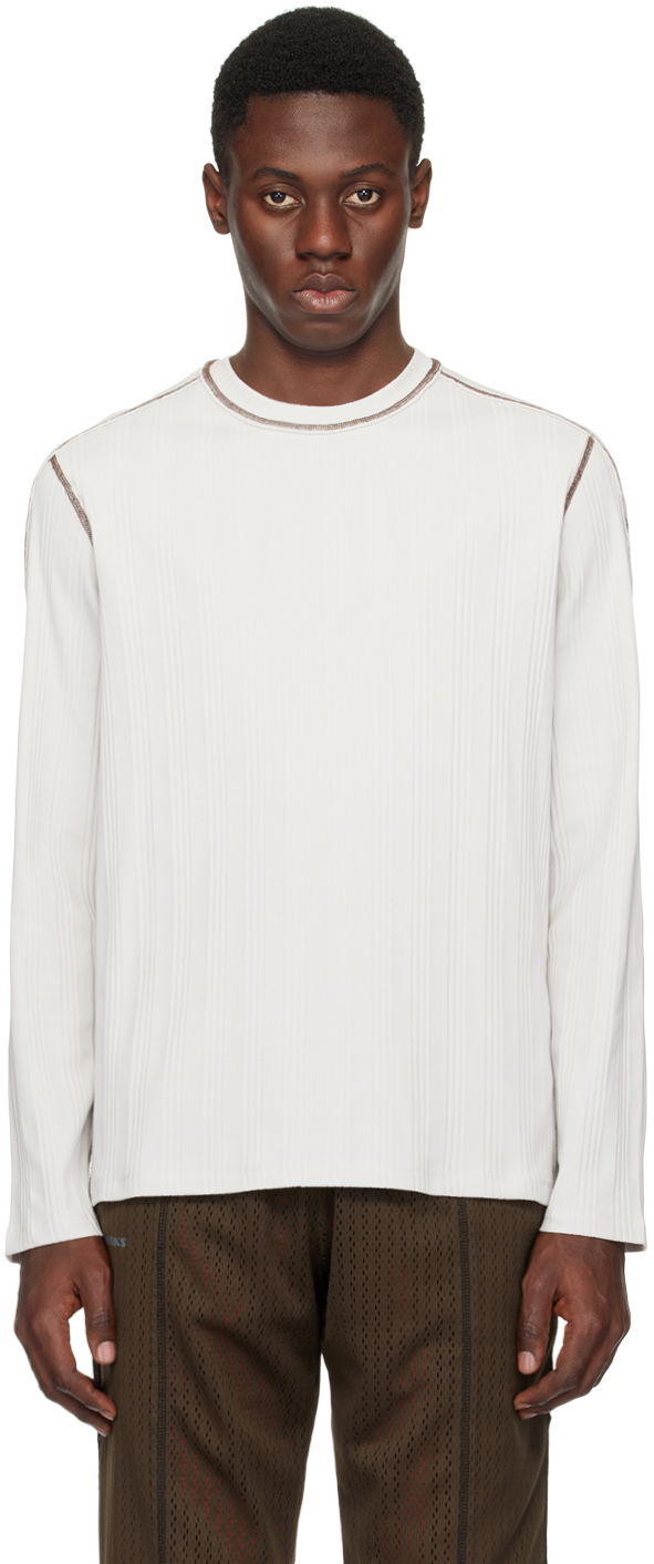 Majica kratkih rukava AFFXWRKS Long Sleeve Boxy Fit T-Shirt Bijela | SS24ML01V2