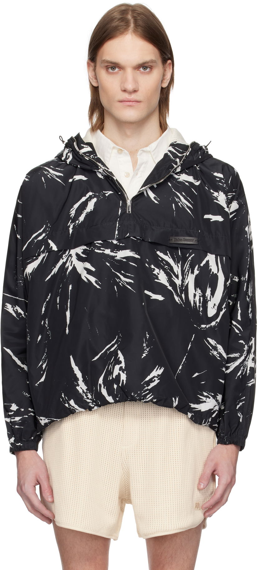 Vjetrovka Wales Bonner Wales Bonner Bloom Print Anorak Crna | MS25JA03-PA01-9900 PRINT NYLON