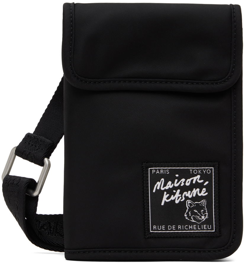 Novčanik MAISON KITSUNÉ Maison Kitsuné 'The Traveller' Neck Pouch Crna | MM05362WQ1001P199