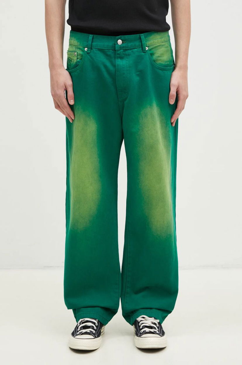 Jeans BILLIONAIRE BOYS CLUB Billionaire Boys Club Green Dyed Denim Pants Zelena | B24427