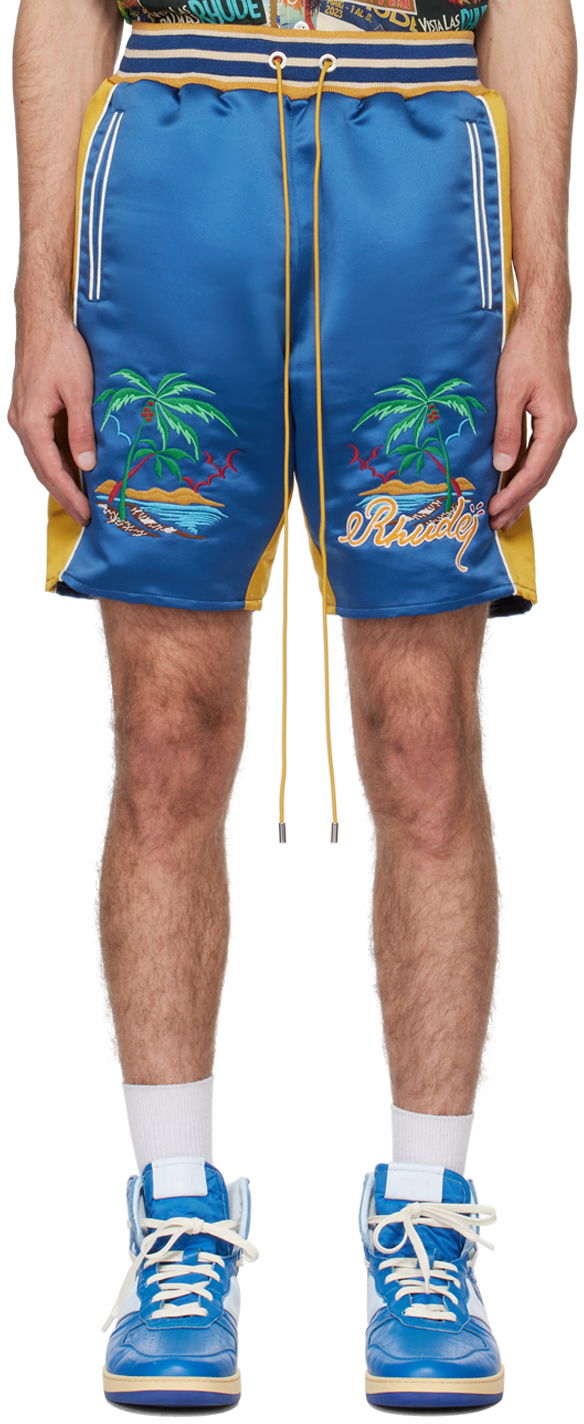Kratke hlače Rhude Souvenir Shorts Plava | RHPS24SH07613133