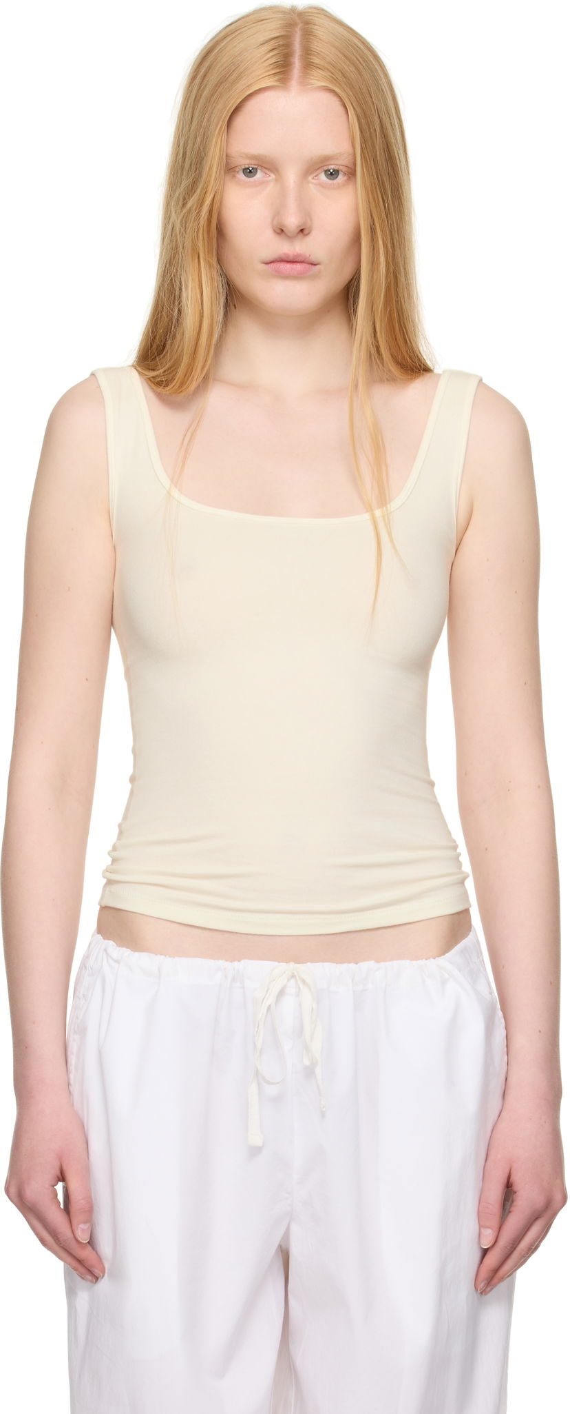 Majica bez rukava SKIMS SKIMS Cotton Jersey Tank Top Bež | AP-TNK-2516