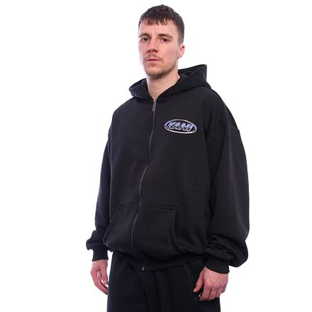 Dukserice Karl Kani Karl Kani Woven Signature Chrome Zip Hoodie Crna | KK-60220175
