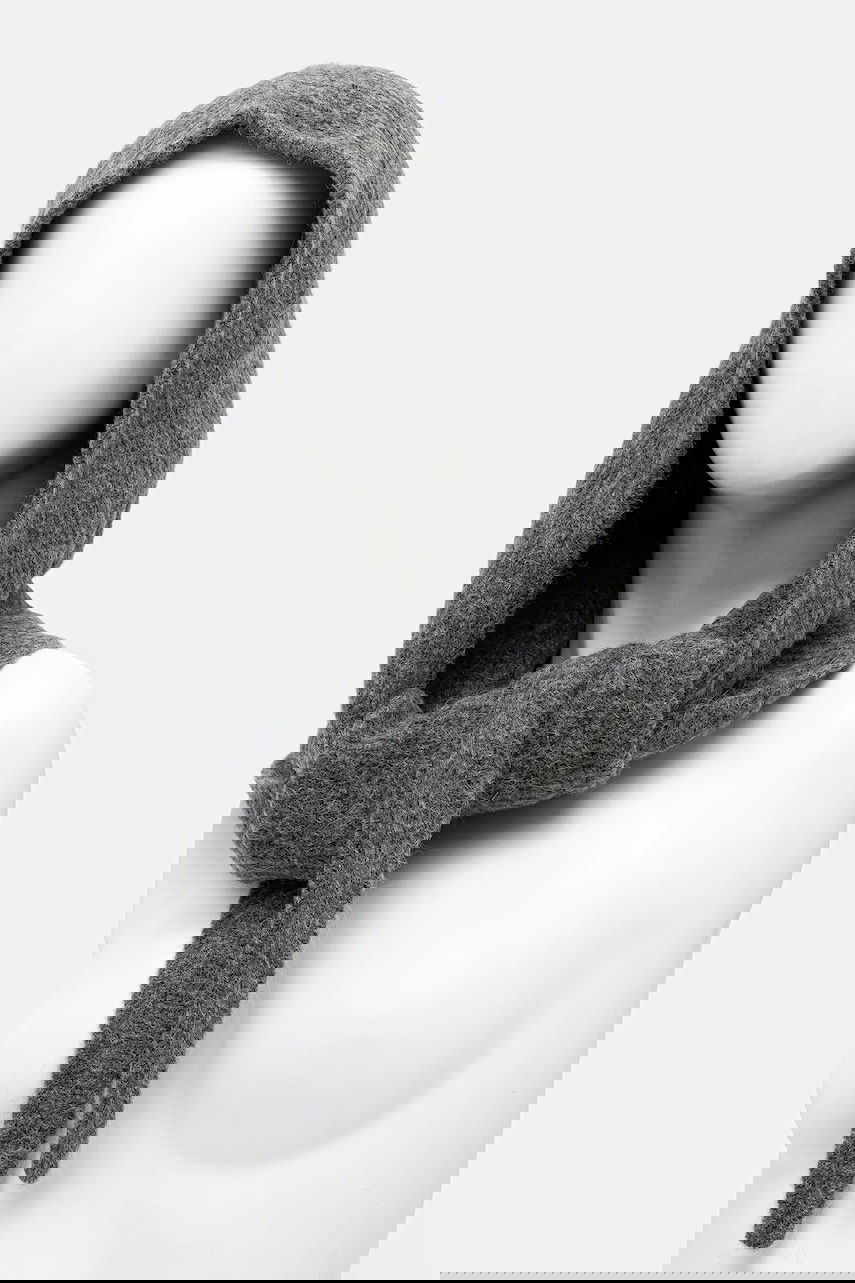 Šešir GANNI Soft Wool Balaclava Siva | A6475, 1