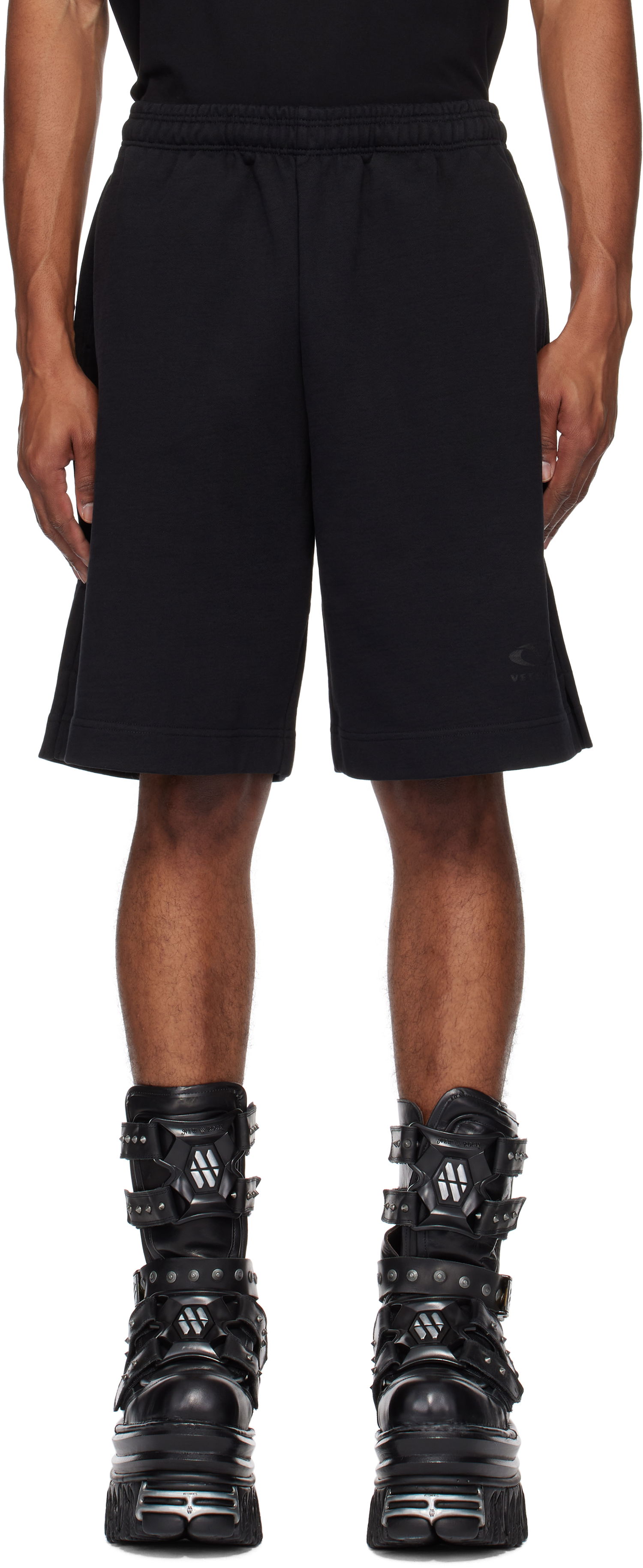 Kratke hlače VETEMENTS Oval Logo Shorts Crna | UA66SS600BB, 0