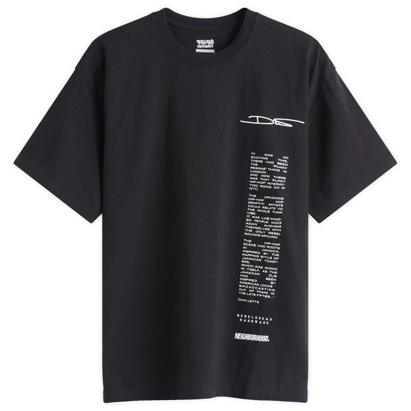 Majica kratkih rukava Neighborhood Neighborhood x Rebel Dread Hardware T-Shirt Crna | 242PCDRN-ST02S-BLK