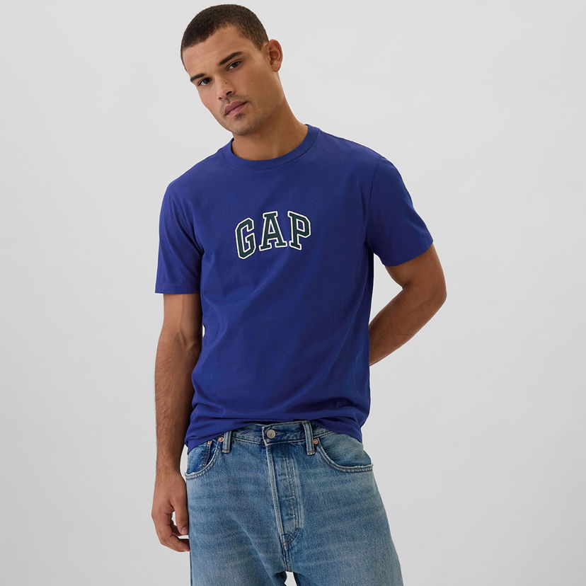 Majica kratkih rukava GAP T-shirt Logo New Arch Tee Bellwether Blue S Plava | 570044-27