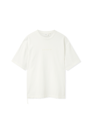 Majica kratkih rukava AXEL ARIGATO Men's Relaxed Fit T-Shirt with Drawstring Hem Bijela | A3443001, 1