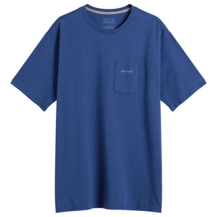 Majica kratkih rukava Patagonia Men's Boardshort Pocket T-Shirt, Size Small Plava | 37655-CLMB
