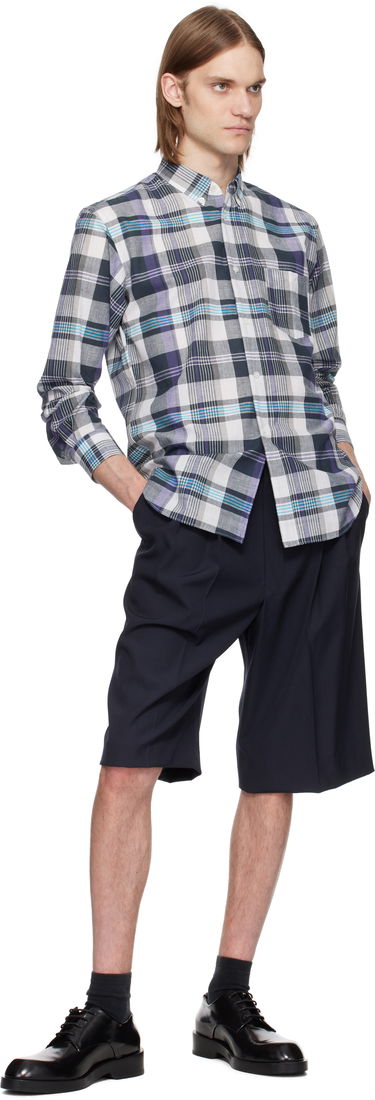 Košulja Comme des Garçons Comme des Garçons Shirt Yarn Dyed Check Poplin Shirt Ljubičasta | FO-B010-051, 3