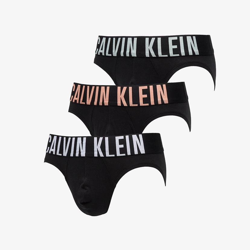 Bokserice CALVIN KLEIN Intense Power Cotton Stretch Hip Brief 3-Pack Black Crna | 000NB3607A VVN