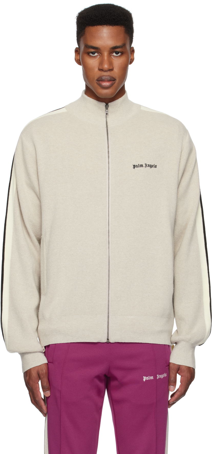 Trenerka Palm Angels Track Jacket Bež | PMHA028F24KNI0016110