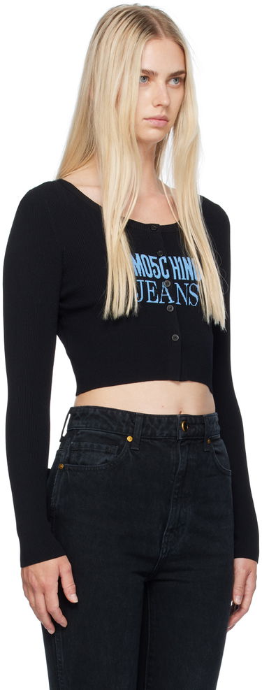 Džemper Moschino Jeans Ribbed Knit Cardigan Crna | 242K10927, 1
