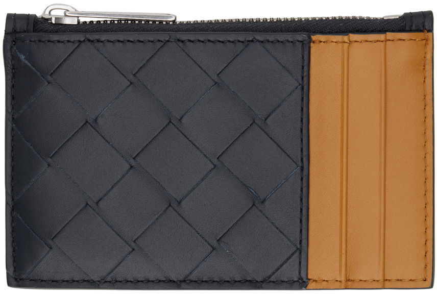 Novčanik Bottega Veneta Intrecciato Zipped Card Holder Tamnoplava | 755985 VCPQ5, 0