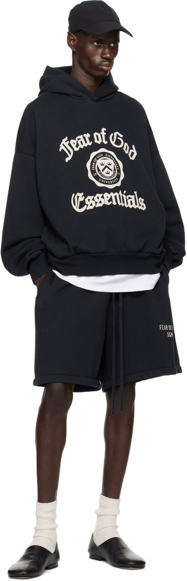 Kratke hlače Fear of God Essentials Heavy Fleece Soccer Shorts Crna | 160HO244310F, 4