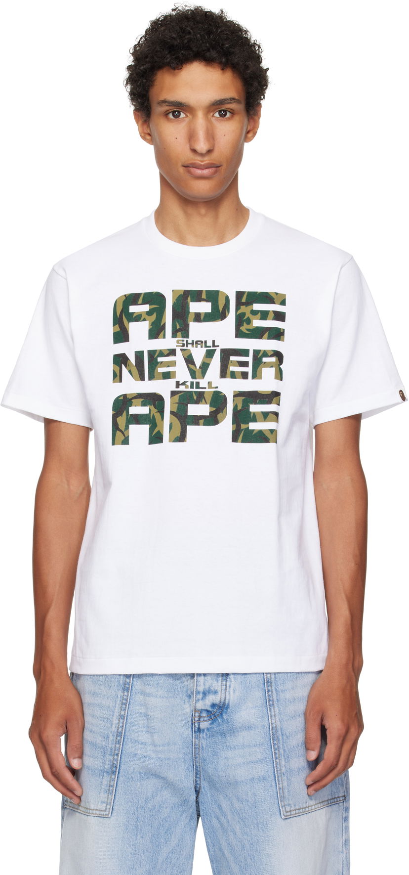 Majica kratkih rukava BAPE A Bathing Ape 'ASNKA' Trial Camo T-Shirt Bijela | 001TEL301036M