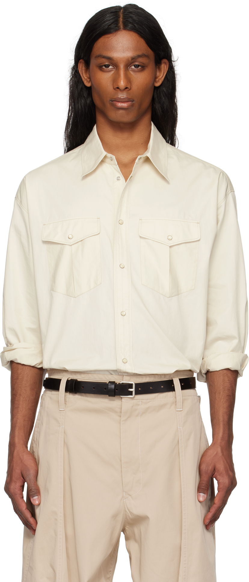 Košulja LEMAIRE Lemaire Western Shirt Bež | SH1145 LF1207