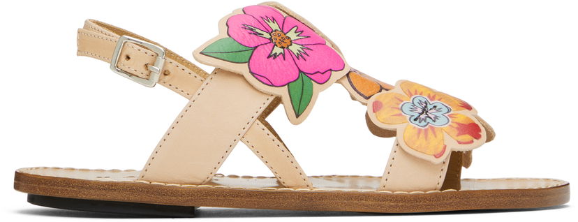 Njega cipela Marni Marni Kids Flower Sandals Bež | 79567