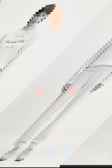 Dukserice Sporty & Rich Sporty & Rich Beverly Script Sweatshirt Siva | ST082626257GY03, 9