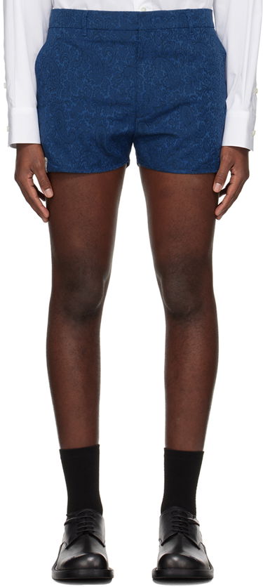 Kratke hlače ADER ERROR Floral Print Tailored Shorts Plava | BN01SSBT0201BL, 0
