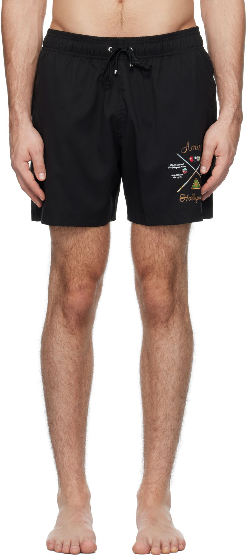Kupaći kostimi AMIRI 'Pool Cue' Print Swim Shorts Crna | AMSWTK1026