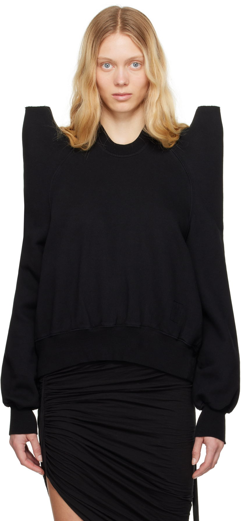 Džemper Rick Owens Rick Owens DRKSHDW Hollywood Tecsweat Sweatshirt Crna | DS01E3224 F