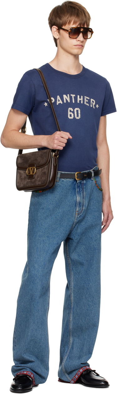 Majica kratkih rukava Valentino Valentino 'Chez Valentino' Panther 60 Graphic T-Shirt Plava | 7V3MG17EAYD, 4