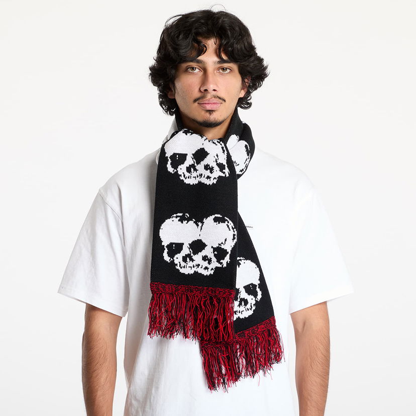 Šal Pleasures Skull Knit Scarf Crna | P24W057 BLACK