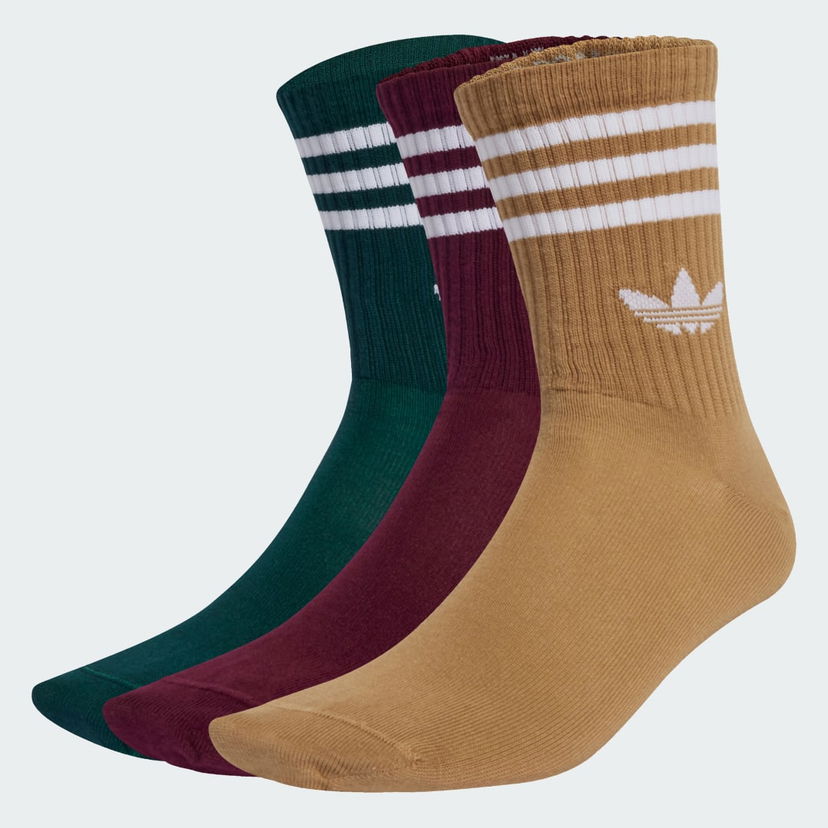 Čarape adidas Performance 3-Stripes Crew Socks - 3 Pairs Smeđa | JZ4945