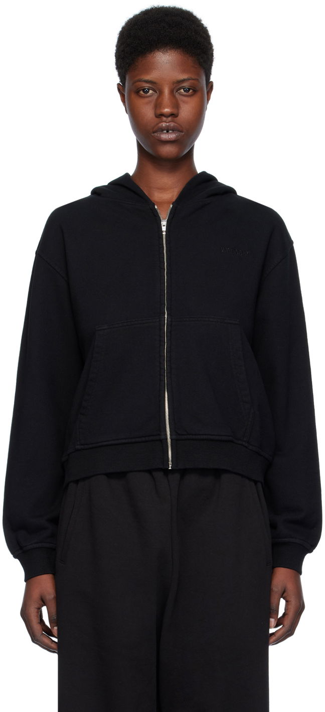 Dukserice We11done Zip Hoodie Crna | WD-TJ0-24-785-U-BK