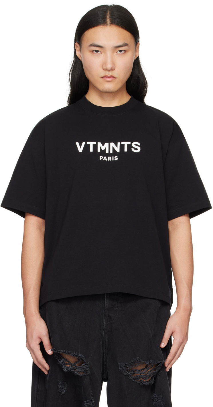 Majica kratkih rukava VETEMENTS Paris Logo T-Shirt Crna | VL20TR100B