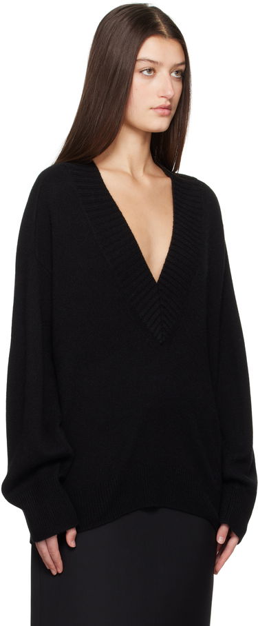 Džemper Loulou de Saison Loulou de Saison Sage V-Neck Sweater Crna | SAGE, 1